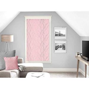 Soleil d'ocre Liane Vitrage, polyester, roze, 60 x 120 cm