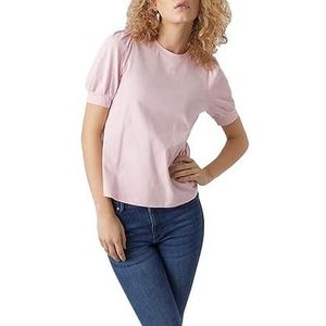 Vero Moda Vmkerry Vma Jrs Noos Shirt voor dames, ronde hals, 2/4, Perfect roze.