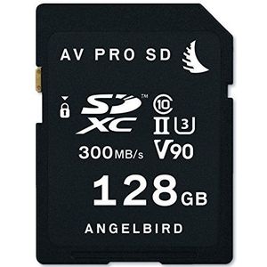 Angelbird PRO SDXC AV geheugenkaart - 128 GB [UHS-II, Class 10, U3-standaard, tot 300 MB/s lezen, 260 MB/s schrijven - AVP128SD