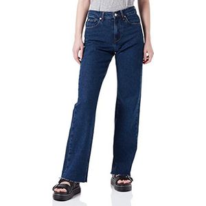 7 For All Mankind Tess Damesbroek met RAW jeans, donkerblauw, normale taillehoogte, donkerblauw, 28 W/28 L, Donkerblauw