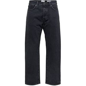 Selected Heren Slhloose-Kobe 24301 Black W Noos Jeans Zwart, 31 W x 32 L, zwart.