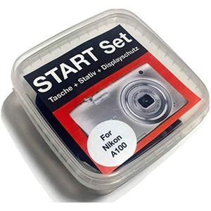 Starterset voor Nikon A100 met tas + mini statief + displaybeschermfolie