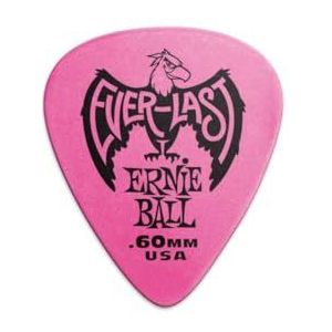 Ernie Ball . 60 mm Pink Everlast Picks 12 stuks