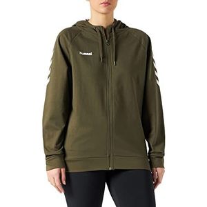 hummel Katoenen hoodie met ritssluiting voor vrouwen, Druivenblad, XS