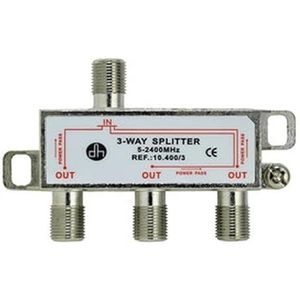 Distributeur Sat/Terrestre à 3 voies, connexion simple, signal, idéal pour les systèmes audio et la distribution TV.