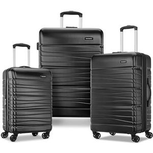 Samsonite Evolve Se Hardside uitbreidbaar met dubbele zwenkwielen, Laag zwart, Evolve Se Harde koffer met dubbele zwenkwielen