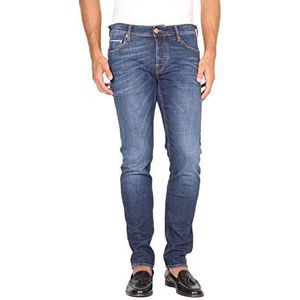 Enzo skinny jeans voor heren, Midwash Blauw