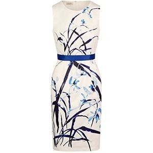 ApartFashion Schede jurk voor dames, Crème/blauw