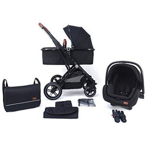 Pixini Lania Black Edition 3-in-1 kinderwagen met autostoel, regenzeil, luiertas