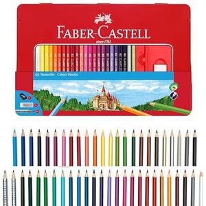 Faber-Castell kleurpotlodenset, meerkleurig, metalen etui, 36 potloden, rood