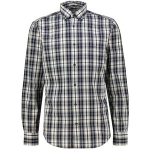 GANT Reg Archive Poplin geruit overhemd voor heren, Crème