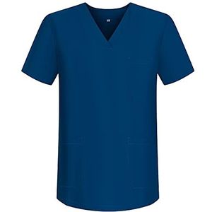Misemiya - Werkkleding, unisex, kraag, korte mouwen, medisch, uniseks – Ref.817, marineblauw 68, XL, marineblauw 68