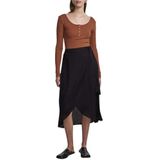 PIECES Pctala Wrap Noos Bc rok voor dames, zwart.