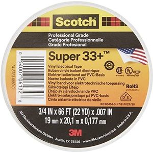 3M 33+ Scotch Super isolatietape, vinyl, 19 mm x 20 m