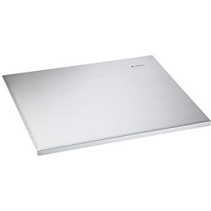 Zassenhaus Keukenwerkblad, 50 × 40 cm, werkblad van roestvrij staal, ladder en stoprand, voor deeg en vlees, antibacterieel en hygiënisch, snijplank van staal