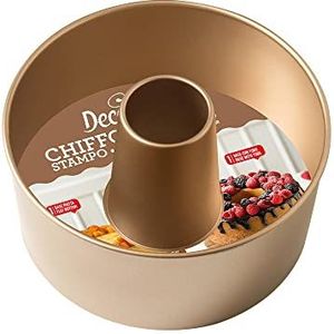 Decora 0070109 taartvorm in de vorm van een gouden shisha, diameter 20,5 x 10 cm, anti-aanbaklaag, staal