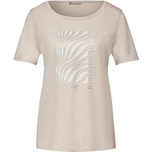 T-shirt avec imprimé sur le devant, Beige sable lisse, 40