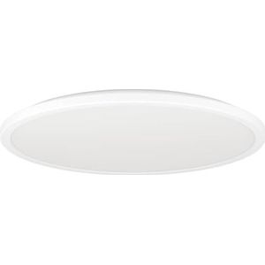 EGLO Rovito LED Opbouw Plafondlamp Ronde Plafondlamp met Afstandsbediening Badkamerverlichting Kunststof Wit Warm Wit - Koud, IP44, Ø 50 cm
