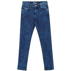 s.Oliver Skinny jeans voor jongens: denim in used look, Donkerblauw stretch.