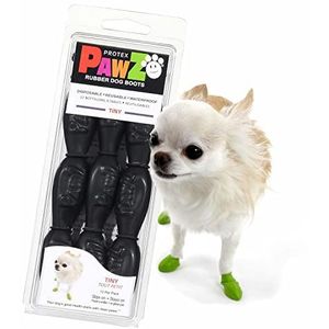 PAWZ PAWB-Tiny Hondenlaarzen, zwart, extra klein
