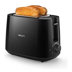 Philips HD2581/90 Broodrooster Daily Collection, 8 instellingen, access, geïntegreerde broodjeswarmer, compact design, zwart