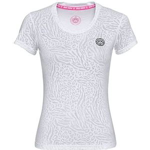 BIDI BADU Anni Burnout Tech Tee-White T-shirt voor dames, Wit