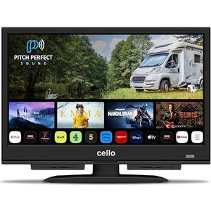 Cello C1624WS 16 inch Smart TV WEBOS by LG Full HD LED TV Triple Tuner DVB-T/T2-C-S/S2 HDMI USB Bluetooth 230V Pitch Perfect Sound voor een unieke geluidservaring