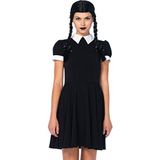 Leg Avenue Darling 85562 Gothic Wednesday kostuum zwart/wit M/L