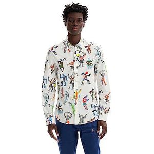 Desigual Cam_asher Herenblouse, Wit