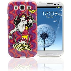 Phonix S9300WB3 DC Comics Original Wonder Woman Logo + displaybeschermfolie voor Samsung Galaxy S3 i9300 meerkleurig