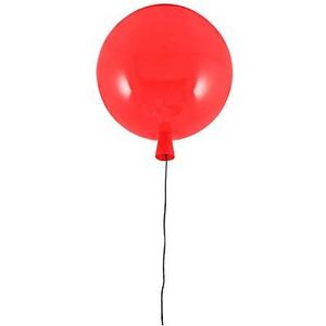 Homemania Plafondlamp Balloon Plafondlamp Ronde Bal Rood 30x33cm 1x Max 24W E27