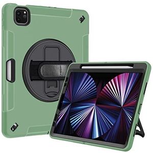 iPad Air4 10.9 2020/Air5 2022 hoes met draaibare standaard en verstelbare polsband