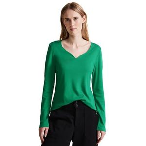 Street One T-shirt à manches longues pour femme, Vert printemps frais, 44