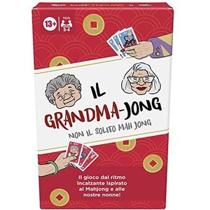 Hasbro Gaming Grandma-Jong, een hoog tempo kaartspel voor 3-4 spelers, geïnspireerd op Mahjong en 2 grootmoeders, spel voor het gezin, leuk spel voor feestjes, vanaf 13 jaar