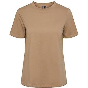 Bestseller A/S Pcria SS Solid Tee Noos Bc T-shirt voor dames, Lichtgrijs