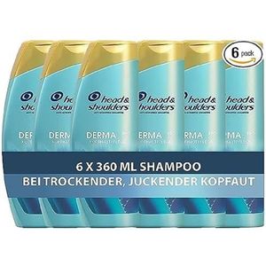 Head & Shoulders DERMAXPRO Hydra Anti-roos shampoo voor dames en heren, met kokosmelk, actieve aloë vera en vitamine E, tegen jeuk en droge hoofdhuid, 6 stuks