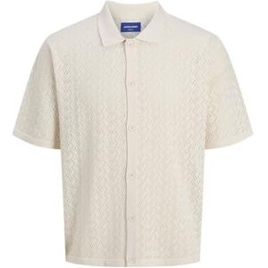 Jack & Jones Jortyler Knit Ss Polo Sn, Crème, M