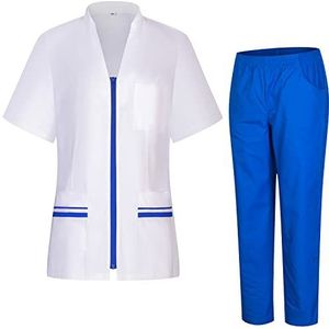 MISEMIYA - Dames sanitair uniform - dameshemd en -broek - werkkleding dames 712-8312, koningsblauw 22, XS, koningsblauw 22
