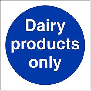 V Safety Dairy Products magneetbord, 100 x 100 mm