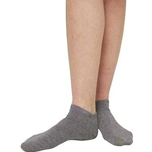 ESPRIT Dames Uni 2-pack ademende sokken biologisch duurzaam katoen lage sokken versterkt duurzaam zachte platte teennaad multipack pak van 2 paar, Grijs (Light Grey Melange 3390)
