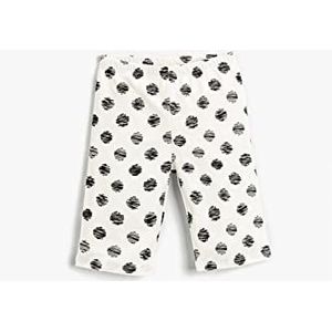 Koton Bedrukte leggings katoenen panty fille, met wit patroon (05u), 11-12 ans, Met wit patroon (05u)