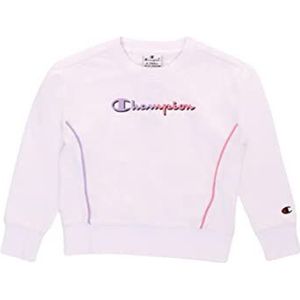 Champion Legacy C-Color-Powerblend Crewneck Sweatshirt voor meisjes en meisjes, wit, 11-12 jaar, Wit.