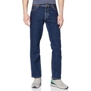 Wrangler Texas Str Heren Regular Fit Jeans Blauw - Maat W34 X L30