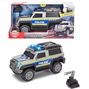 Dickie Toys 203306003 - Politie SUV met accessoires - politieauto - offroad - auto speelgoed - achterklep om te openen - met licht en batterijen inbegrepen - 30 cm - vanaf 3 jaar