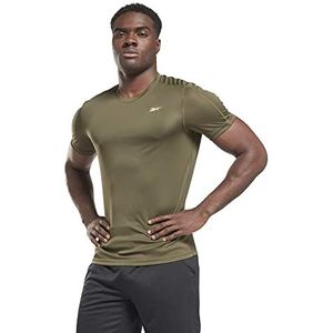 Reebok Workout Ready Tech T-shirts met korte mouwen voor heren, Leger Groen