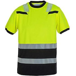 Hydrowear 040465OB-XS TULSA Trendy High Visible Line T-Shirt Hi-Vis Orange/Zwart, Neon Geel - Zwart