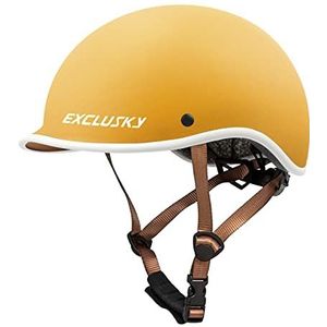 Exclusky Fietshelm kinderen jongens fietshelm meisjes skatehelm BMX helm retro helm (50-55 cm)