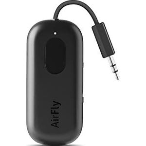 Twelve South AirFly Pro Draadloze Bluetooth-audiozender/ontvanger voor maximaal 2 AirPods/draadloze hoofdtelefoon; gebruik met elke 3,5 mm audio-aansluiting, zwart