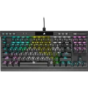 Corsair K70 RGB TKL Champion Series mechanisch gamingtoetsenbord (CHERRY MX SPEED, Tenkeyless, RGB-verlichting per toets, afneembare USB-C-kabel, Double-Shot PBT-toetsen) zwart