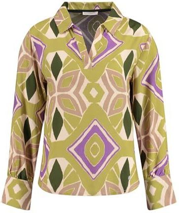 KEY LARGO Revival Damesblouse met V-hals, limoengroen (1546)